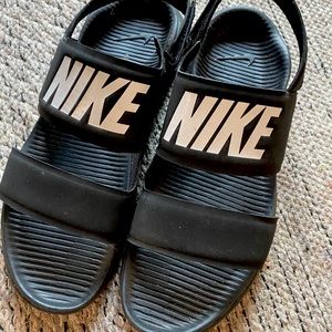 Nike Black and White Sandals